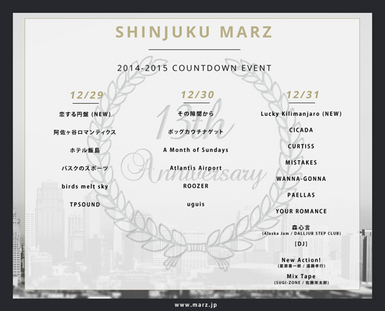 Shinjuku MARZ COUNTDOWN day.3 2014→2015